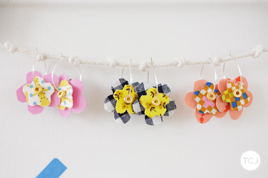 Scrappy Fabric Earrings - a Tutorial!