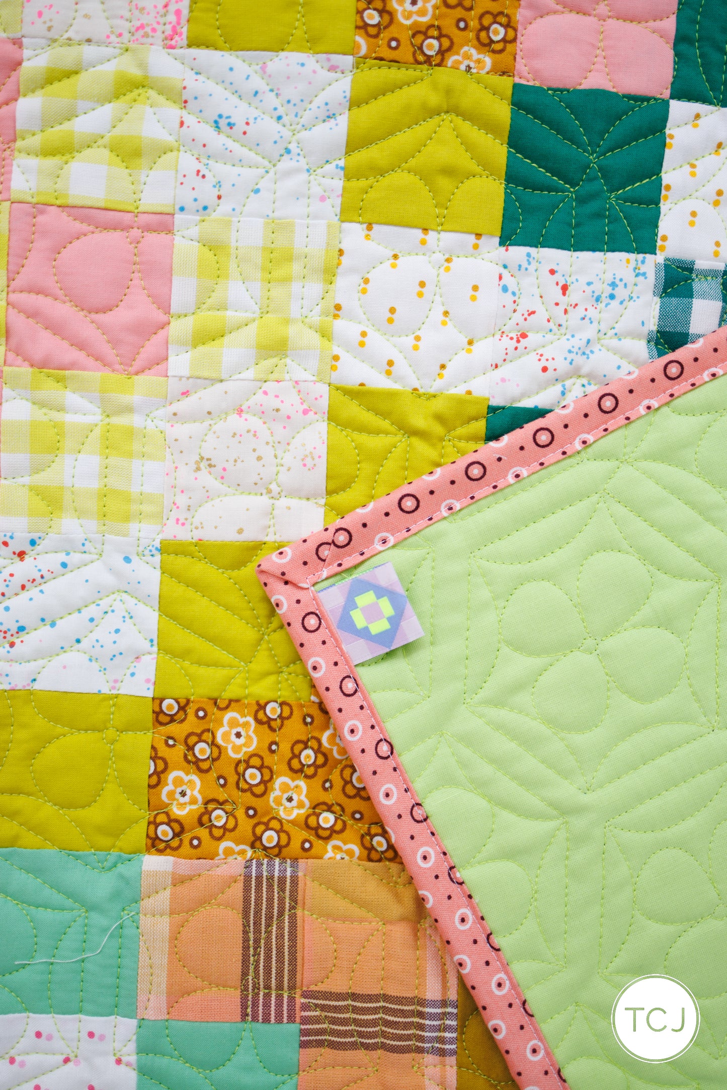 Checkered Garden Quilt - Flower Power