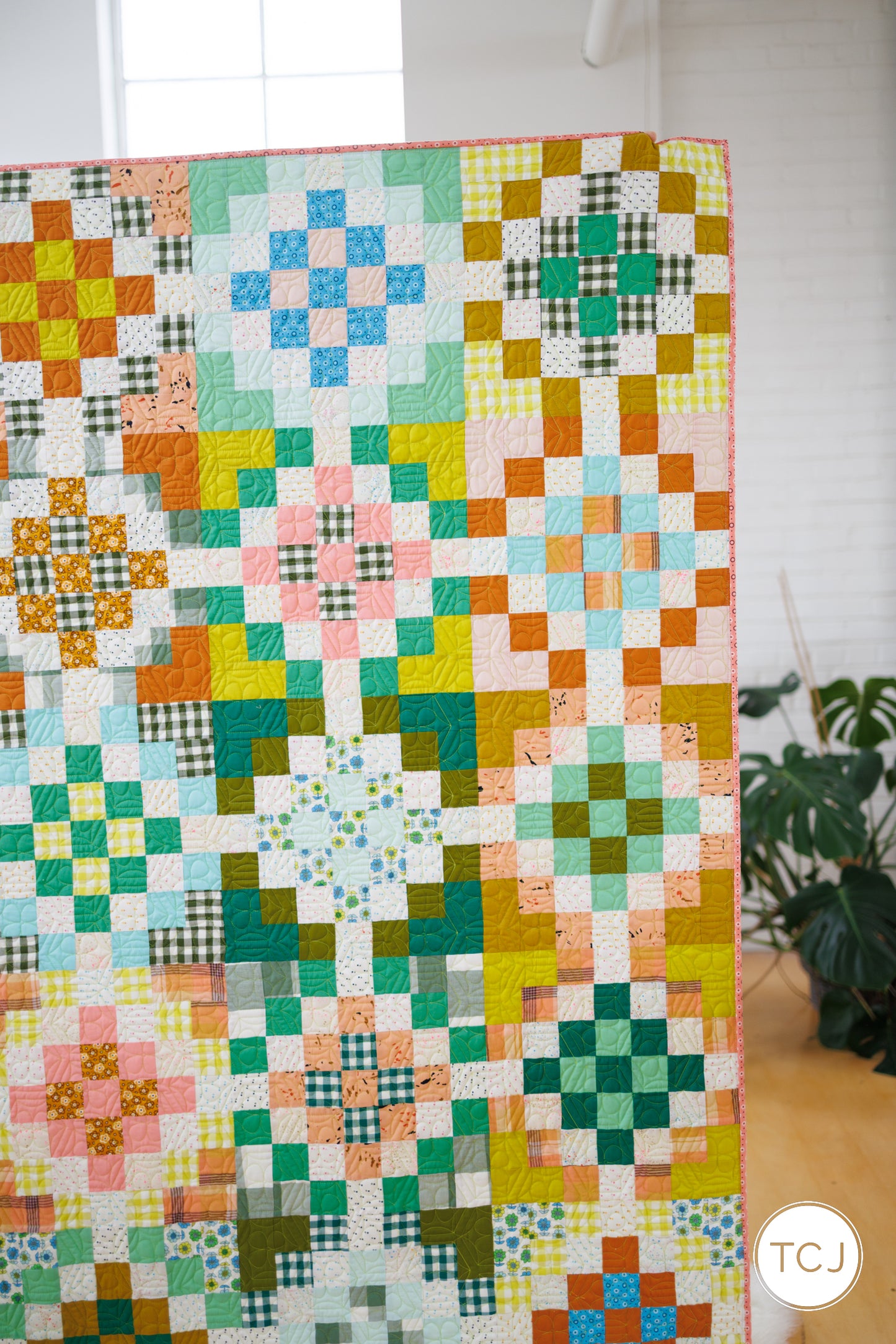 Checkered Garden Quilt - Flower Power