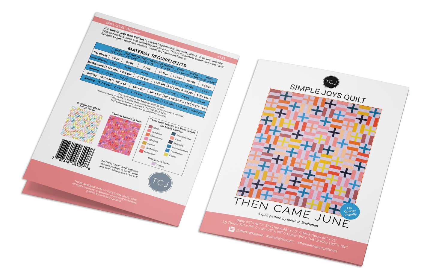 Simple Joys Quilt Pattern - Printed