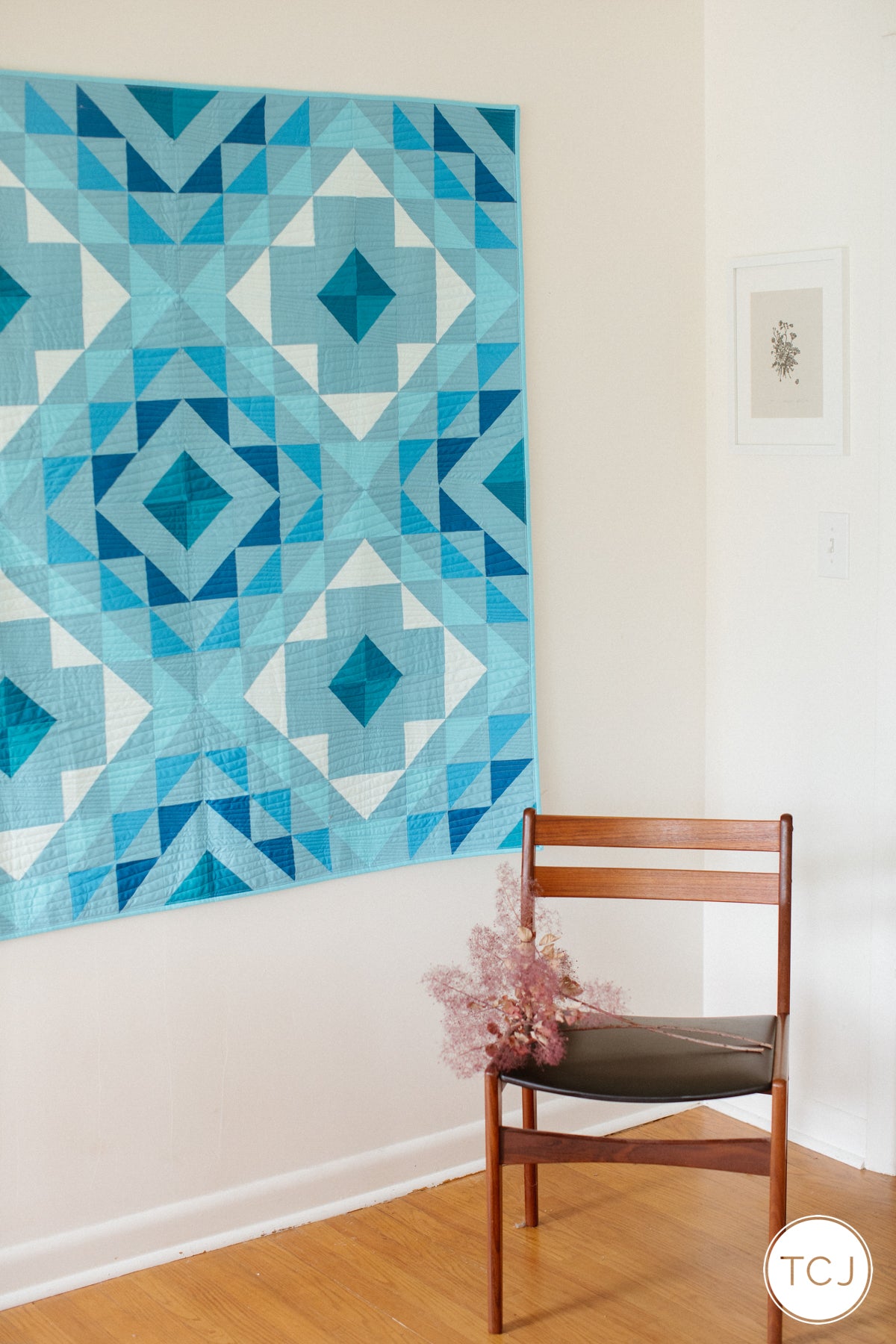Diamond Ripples Quilt - Kona Blues