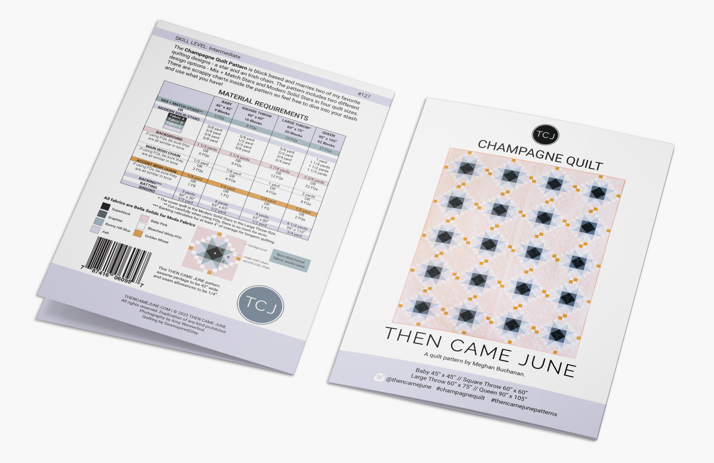 Champagne Quilt Pattern - Printed