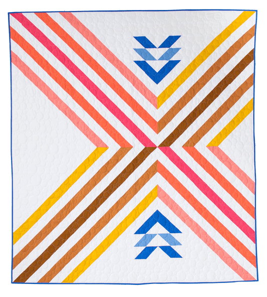 Stripe Crossing Quilt Pattern - PDF