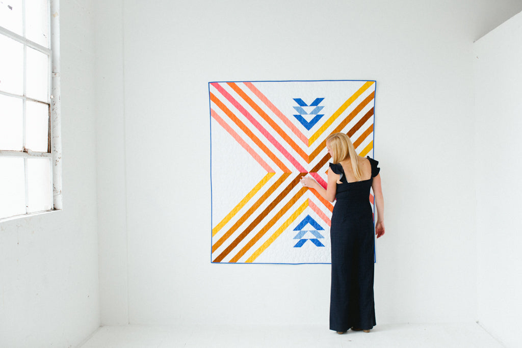 Stripe Crossing Quilt Pattern - PDF