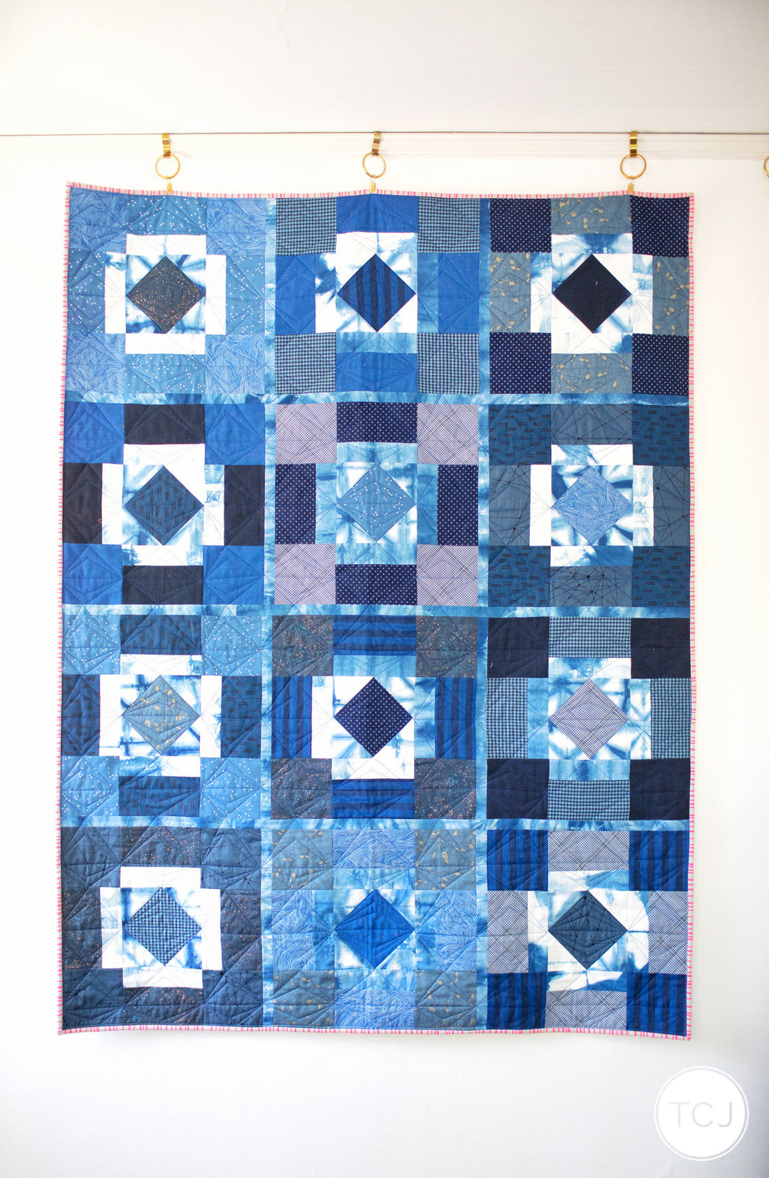 Backyard Party Quilt - the Indigo One