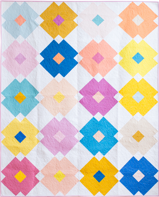 Flower Tile Quilt - The Kona Cotton One