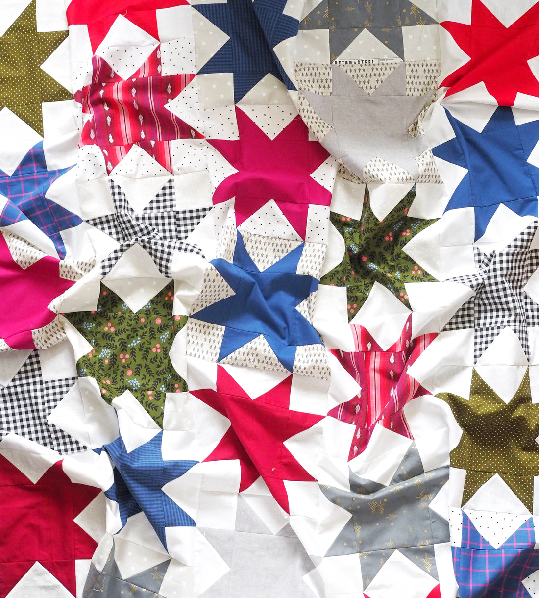 Offset Star Quilt - the Christmas One
