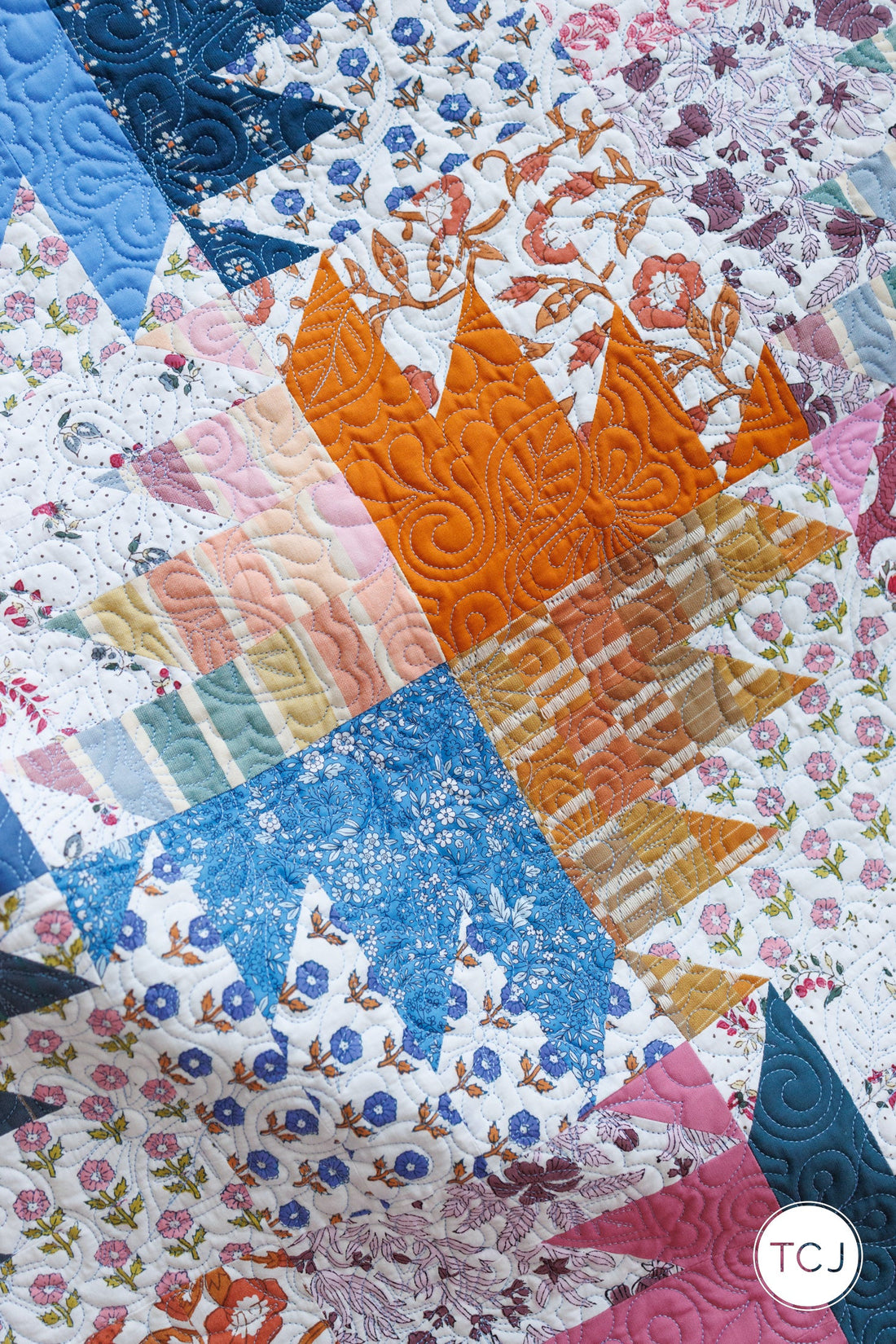 Color Parade Quilt - the Indian Block Print one
