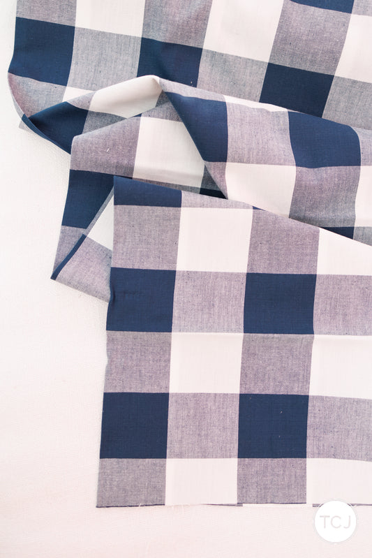 Camp Gingham Backing - Midnight
