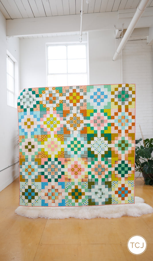 Checkered Garden Quilt - Flower Power