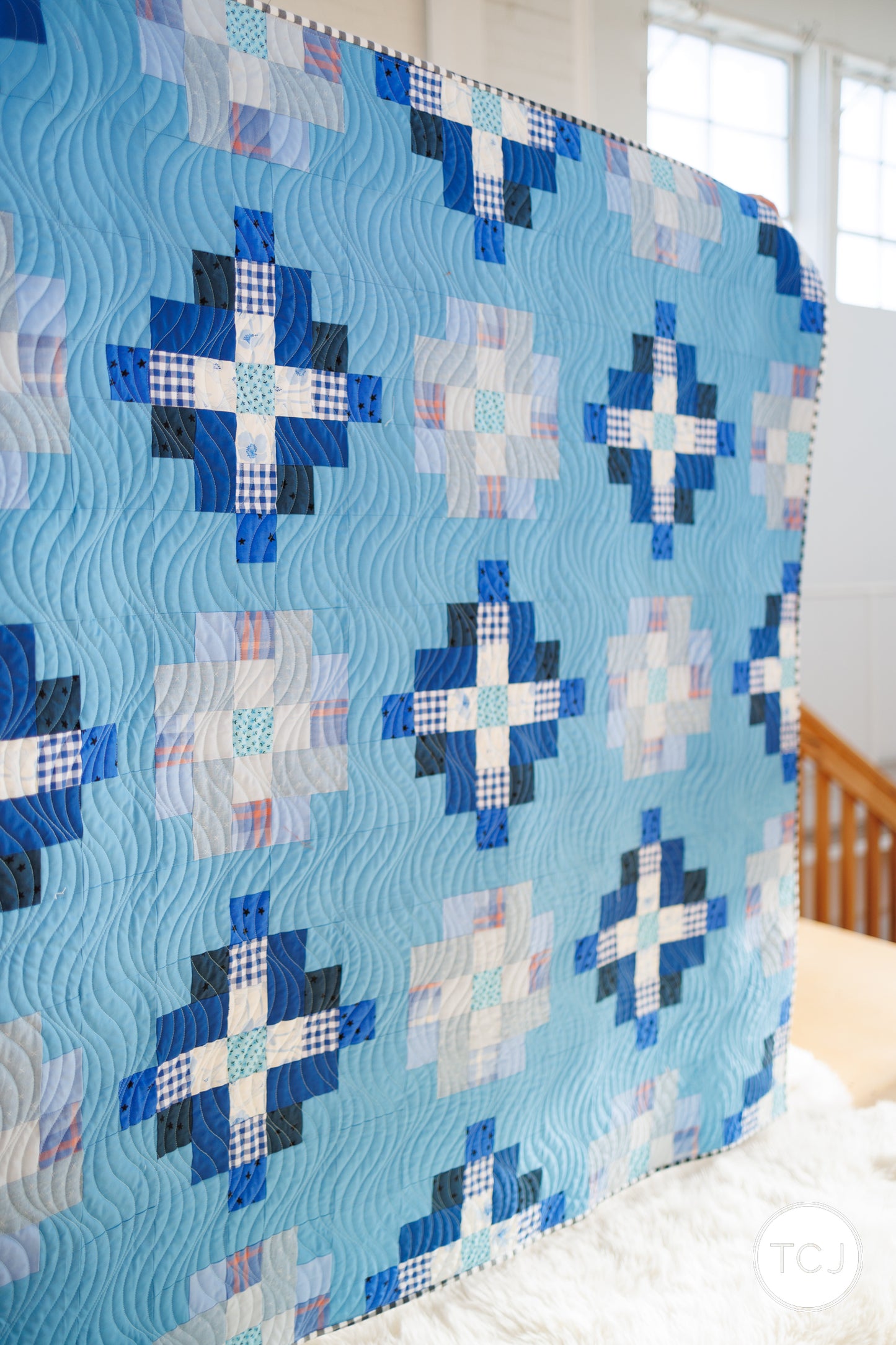 Granny Cabin Quilt - All the Blues