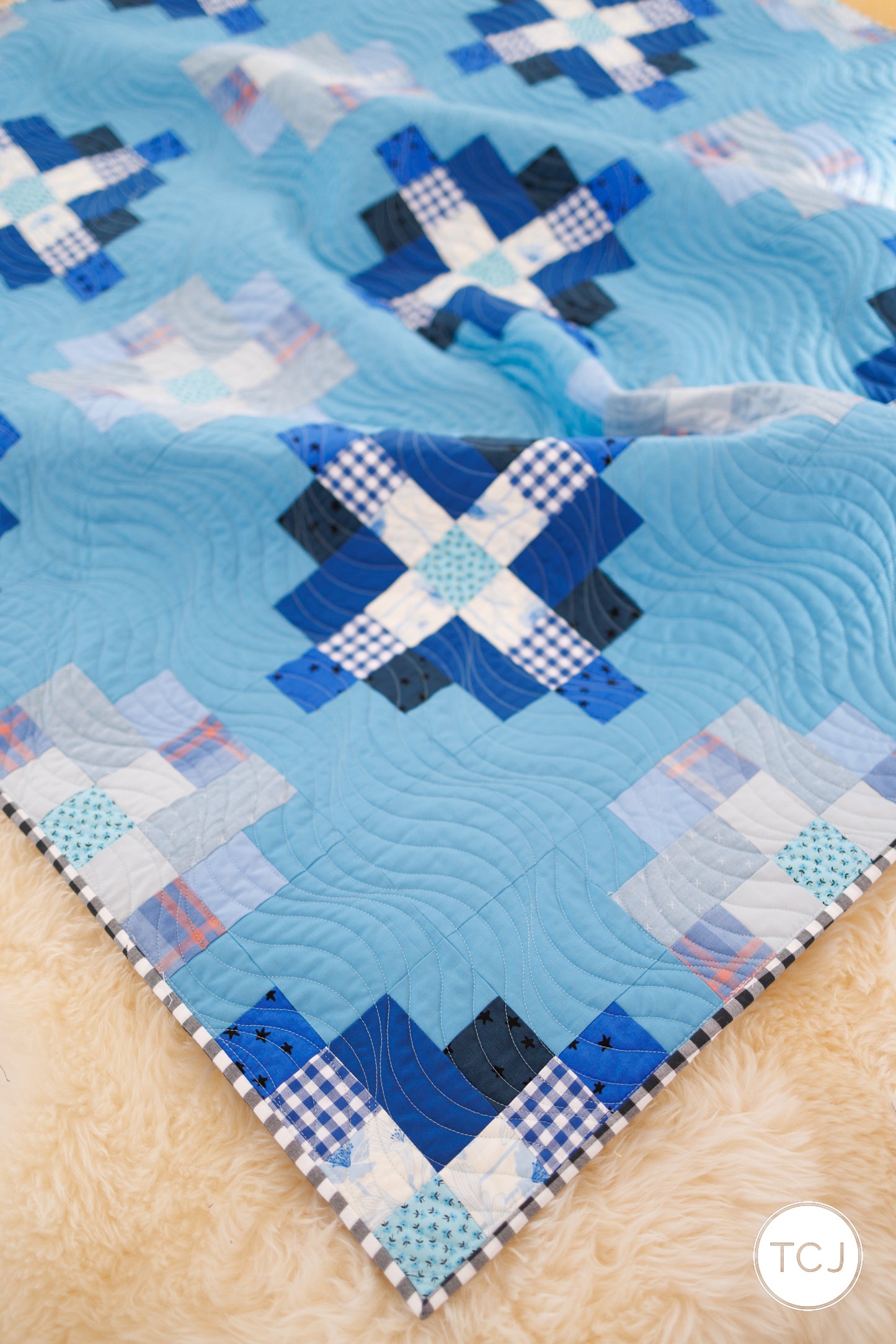 Granny Cabin Quilt - All the Blues