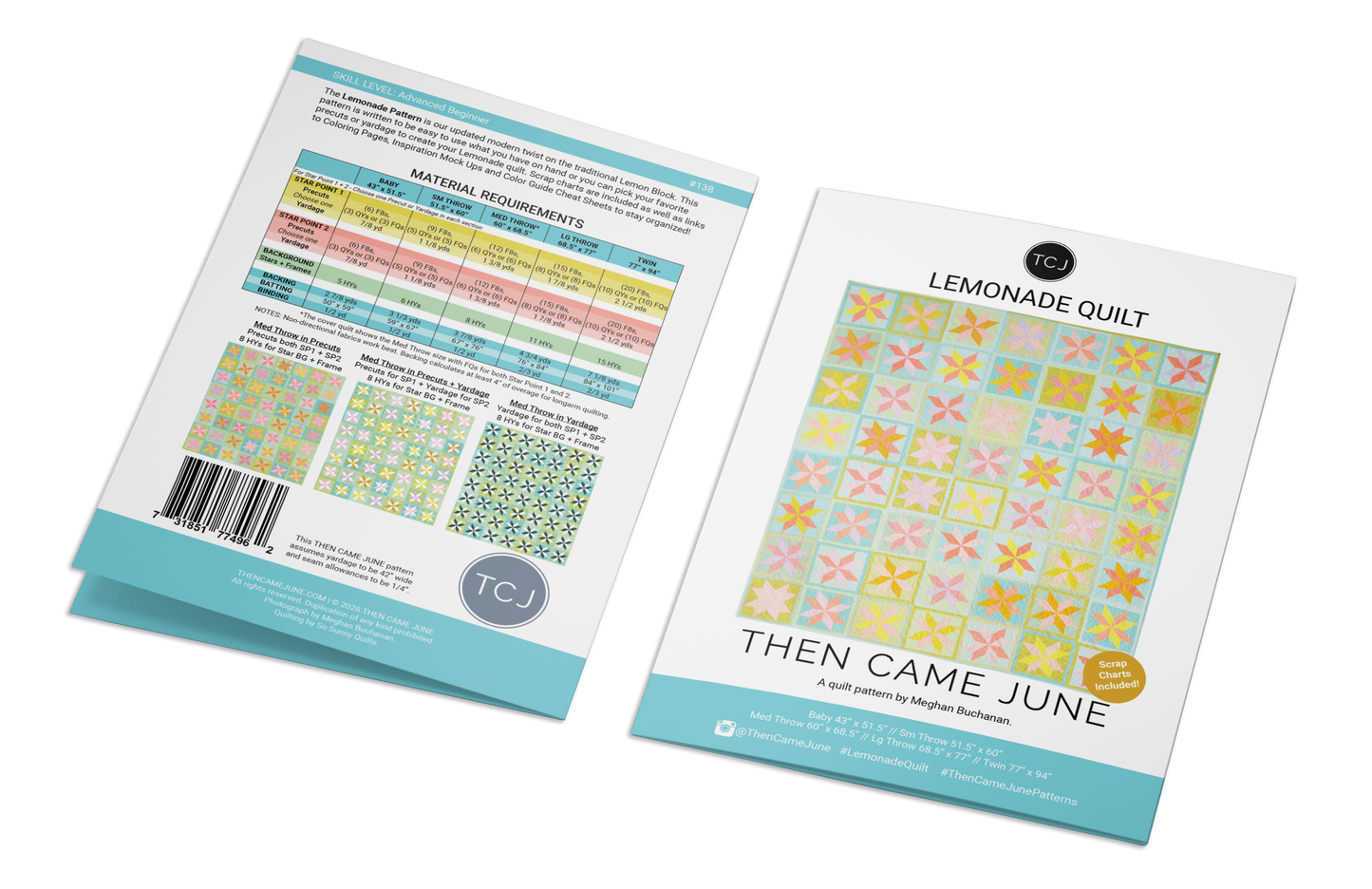 Lemonade Quilt Pattern - Printed