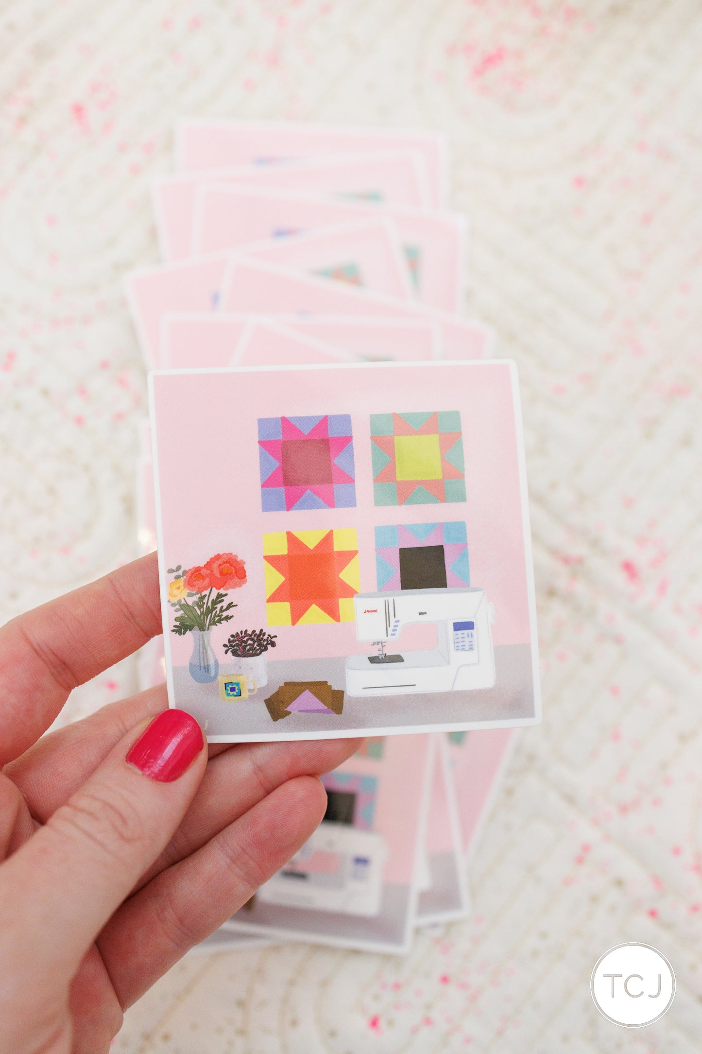 TCJ Sewing Stars Sticker