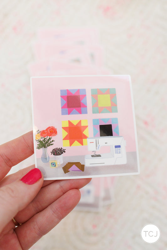 TCJ Sewing Stars Sticker