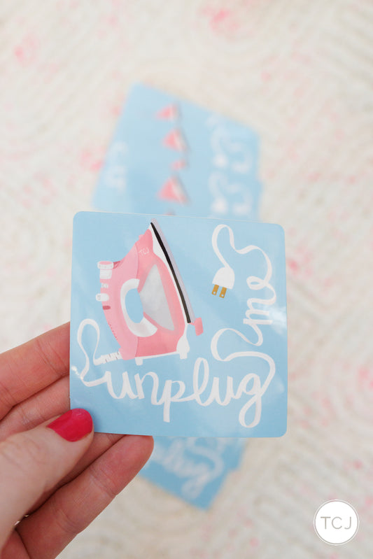 Unplug Me Sticker