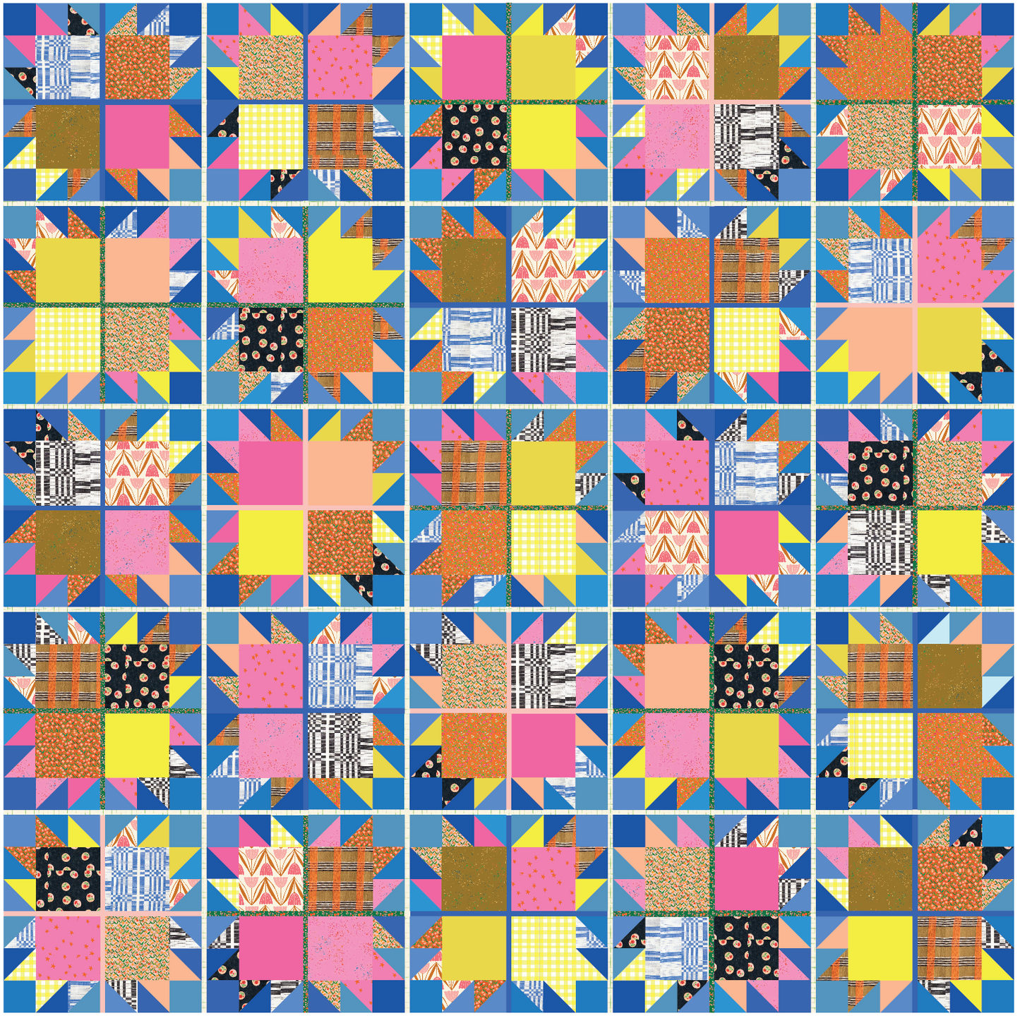 Plot Twist Quilt Kit - Poolside