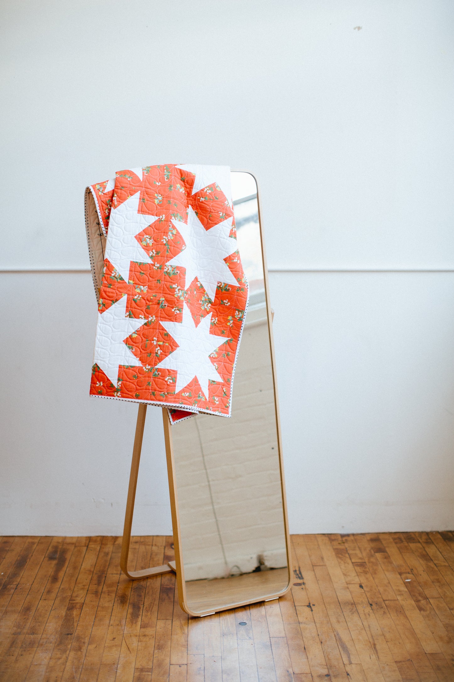 Inside Out Star Quilt - Coral