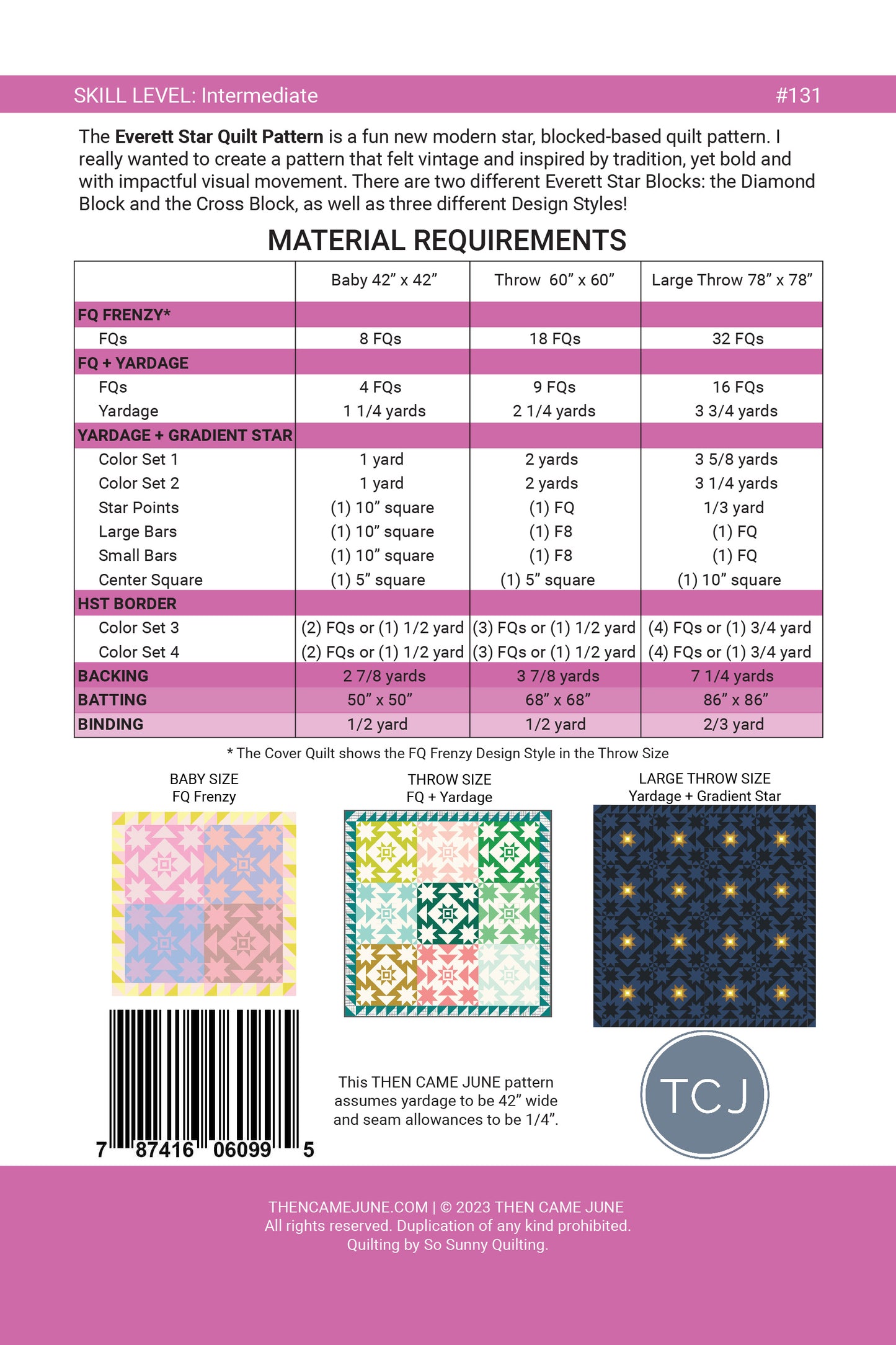 Everett Star Quilt Pattern - PDF