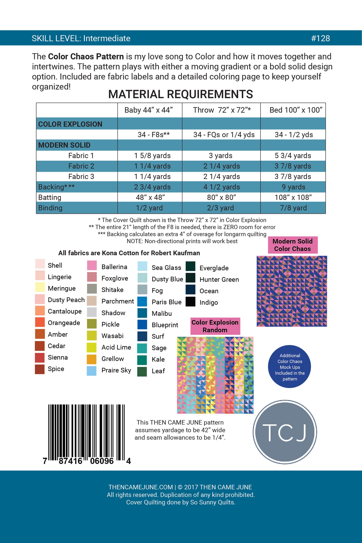 Color Chaos Quilt Pattern - PDF