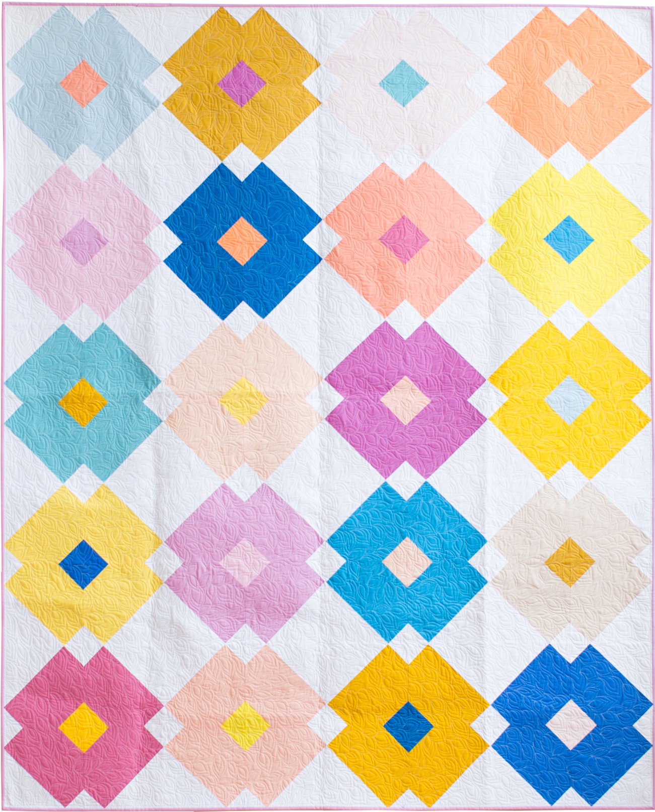 Flower Tile Quilt Pattern - Printed