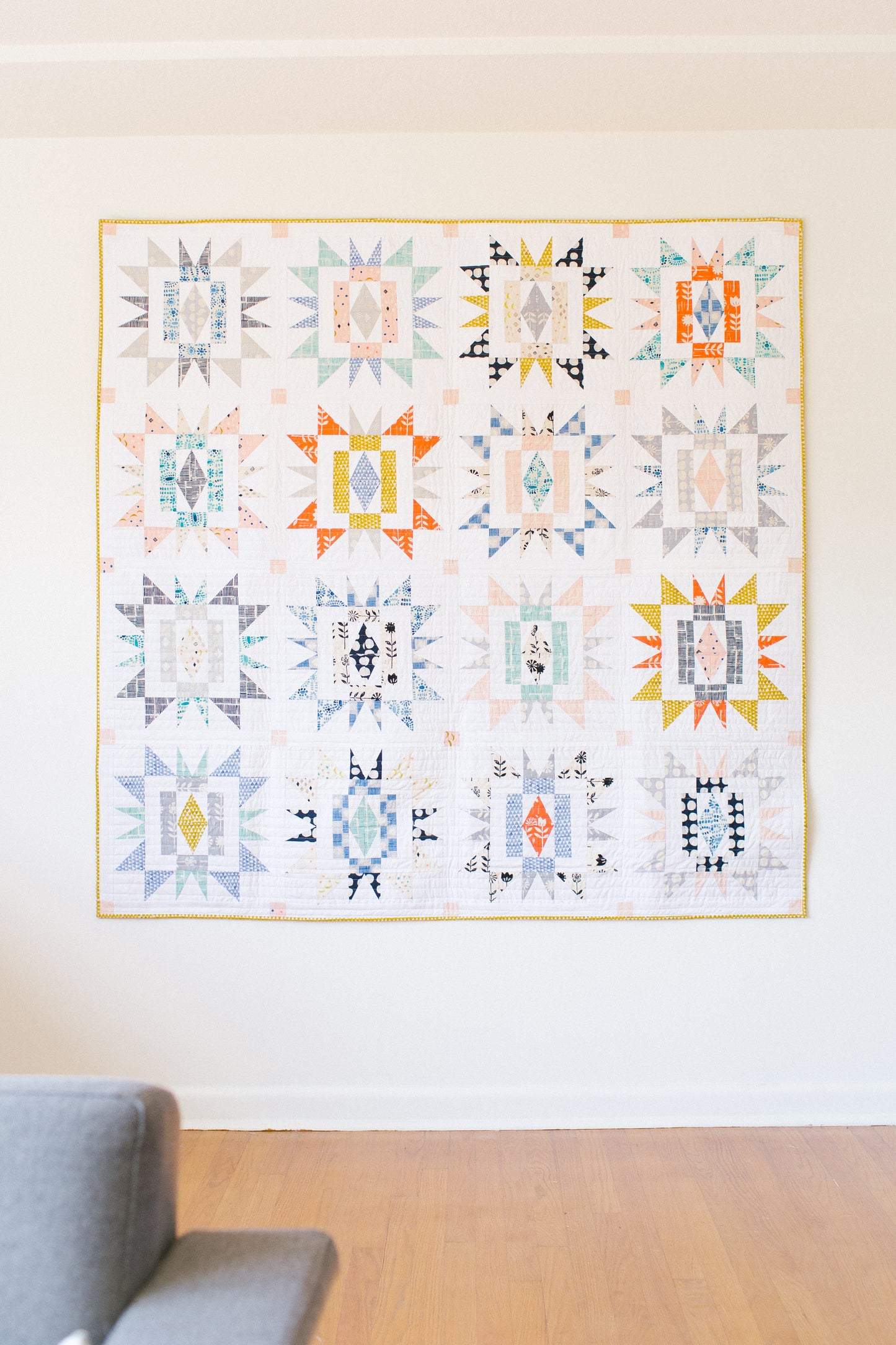 Sienna Burst Quilt Pattern - Printed