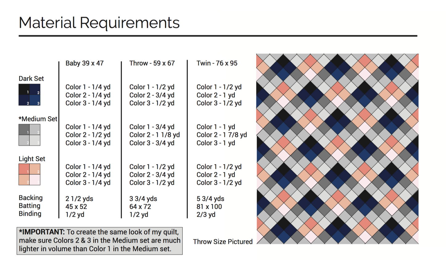 Seeing Double Quilt Pattern - PDF