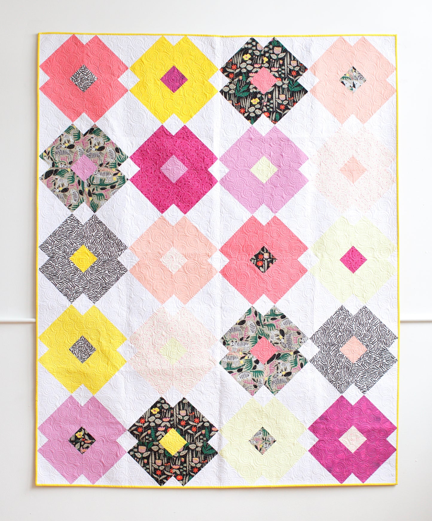 Flower Tile Quilt Pattern - Printed